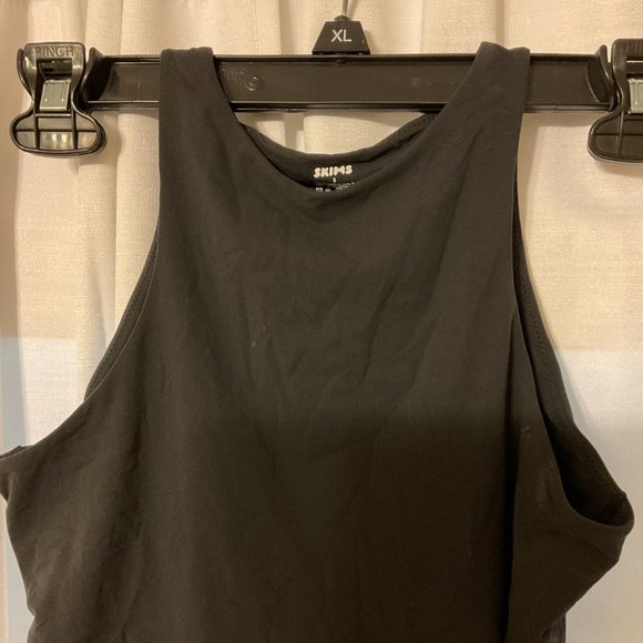 Skims Bodysuit S Black Thong Sleeveless - Picture 2 of 7